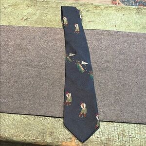Jos. A. Bank Blue Silk Golfer Tie Premier Handmade in Italy by M. Pendleton